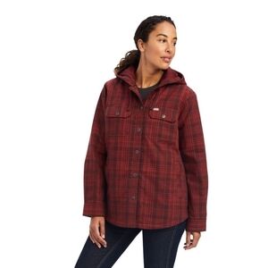 (98) Ariat Women's Red Plaid Hooded Jacket